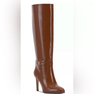 Elegant Whiskey Brown Knee Boots